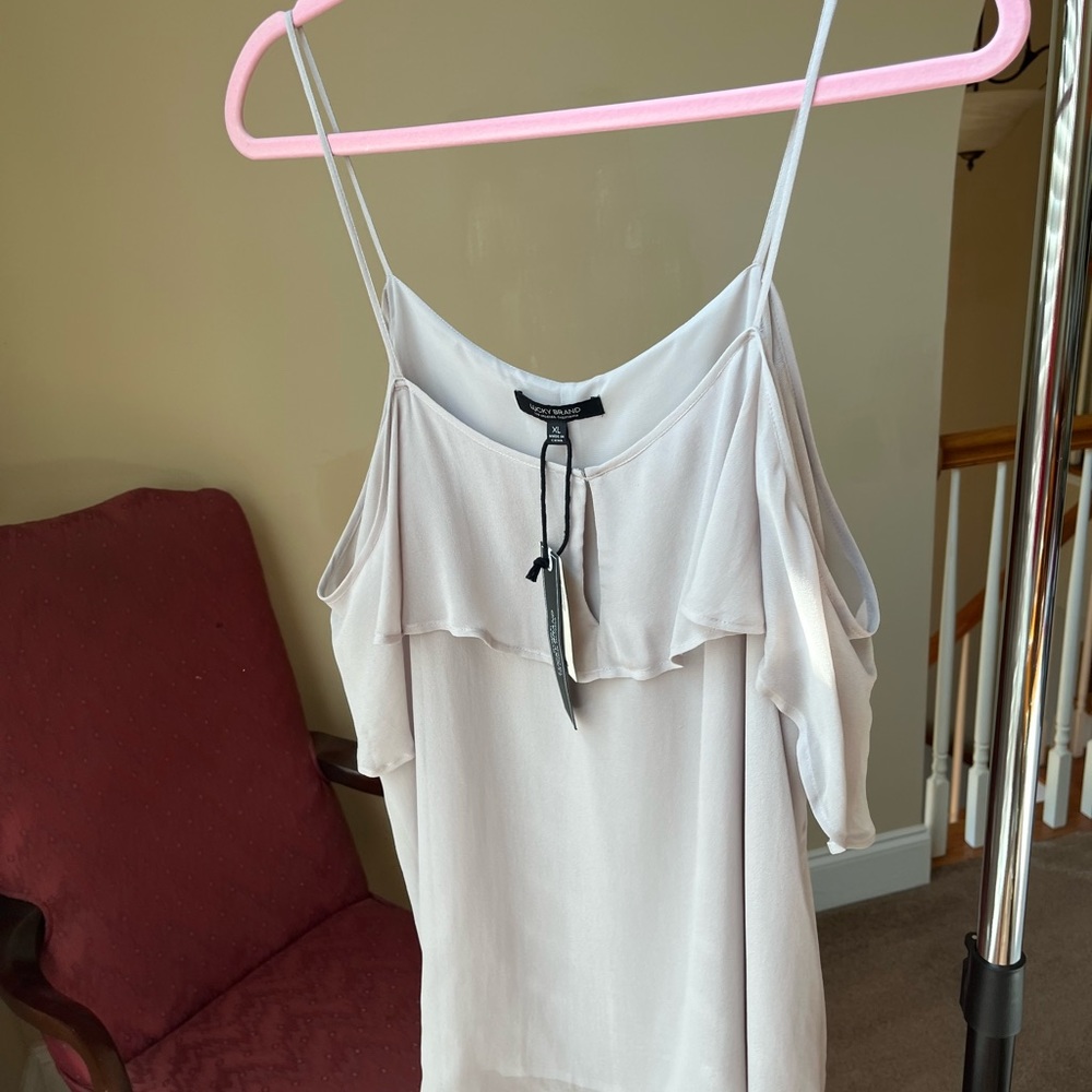 New Lucky Brand Cold Shoulder Blouse XL